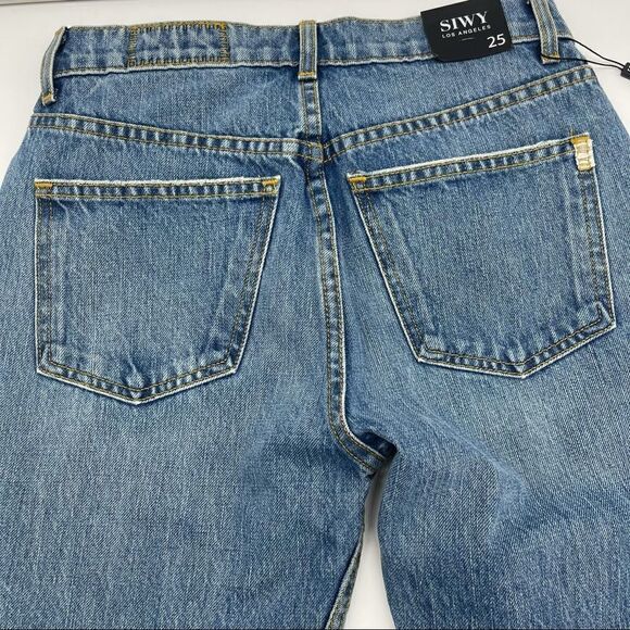 SIWY 5Button Distressed Raw Hem Jeans SIZE 25 NWT - Picture 5 of 13